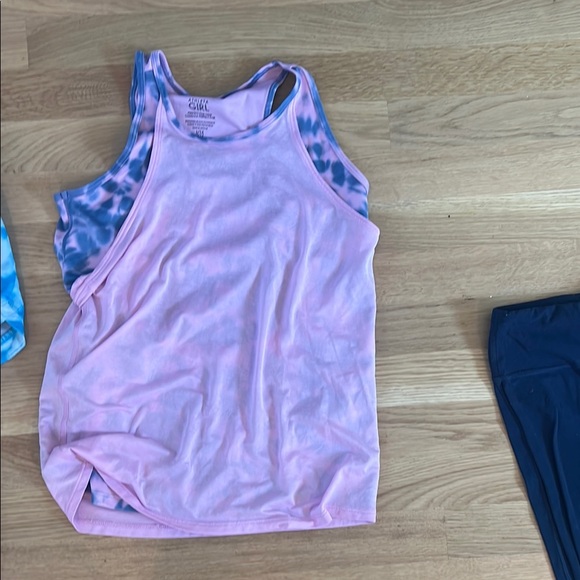 Athleta Girls Bundle 3 shorts, 2 tops, 2 flare leggings, 1 romper All Sz L/12 - Picture 6 of 10